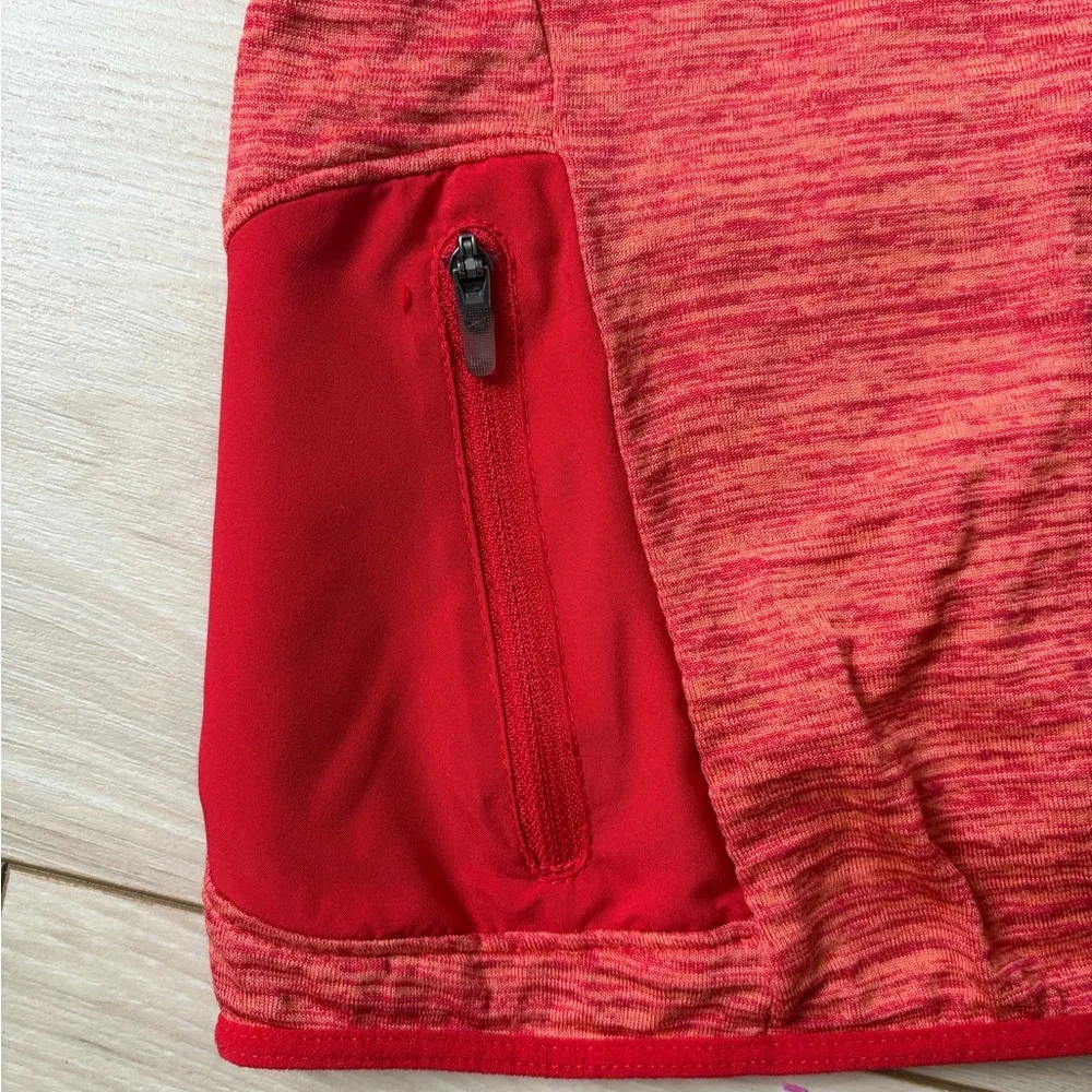 Nike Running Dri-FIT Long Sleeve Top M Coral Thumb Holes Reflective Zip Pocket - Picture 7 of 7